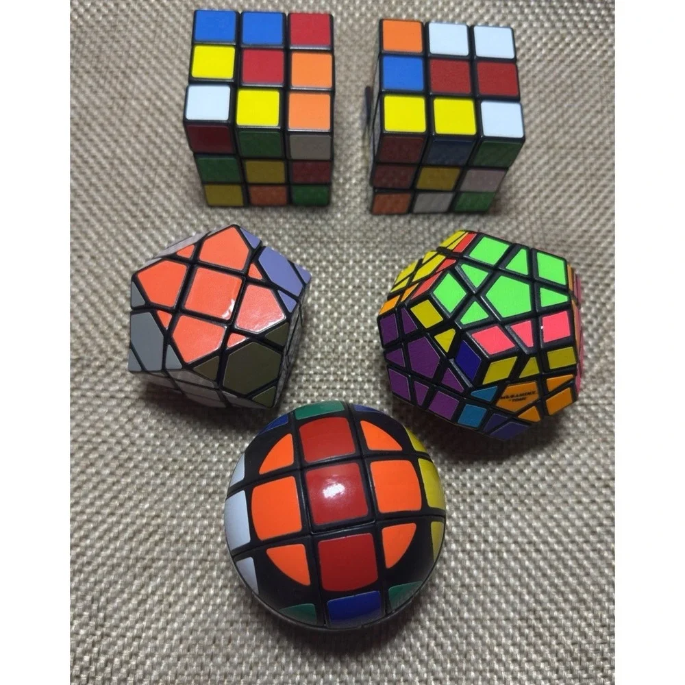 Vtg Magic Cube Magic Ball Puzzle Lot Tomy Megaminx Fidget Games‎